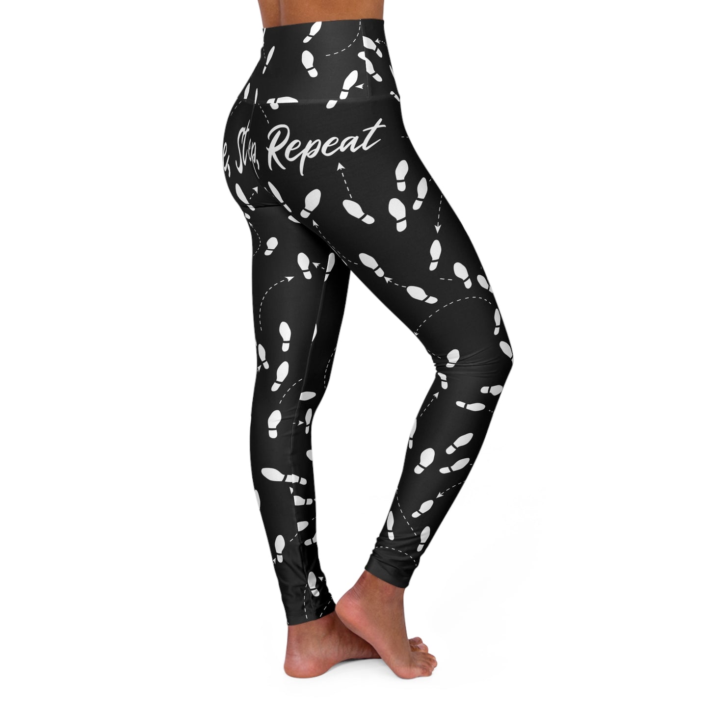 High Waisted Yoga Leggings with Dance Inspiration - Motivational Workout Bottoms, Fitness Fashion, Activewear, Perfect for Yoga, Gift