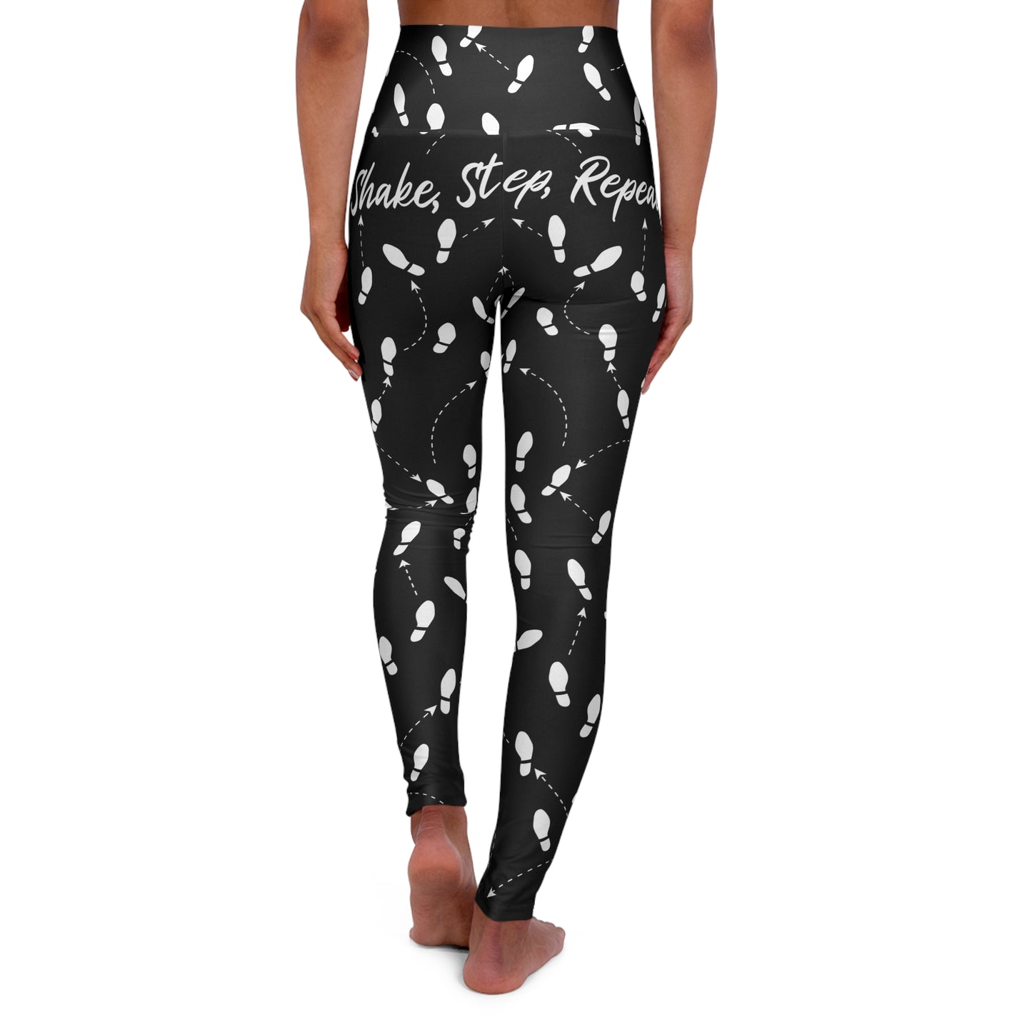 High Waisted Yoga Leggings with Dance Inspiration - Motivational Workout Bottoms, Fitness Fashion, Activewear, Perfect for Yoga, Gift