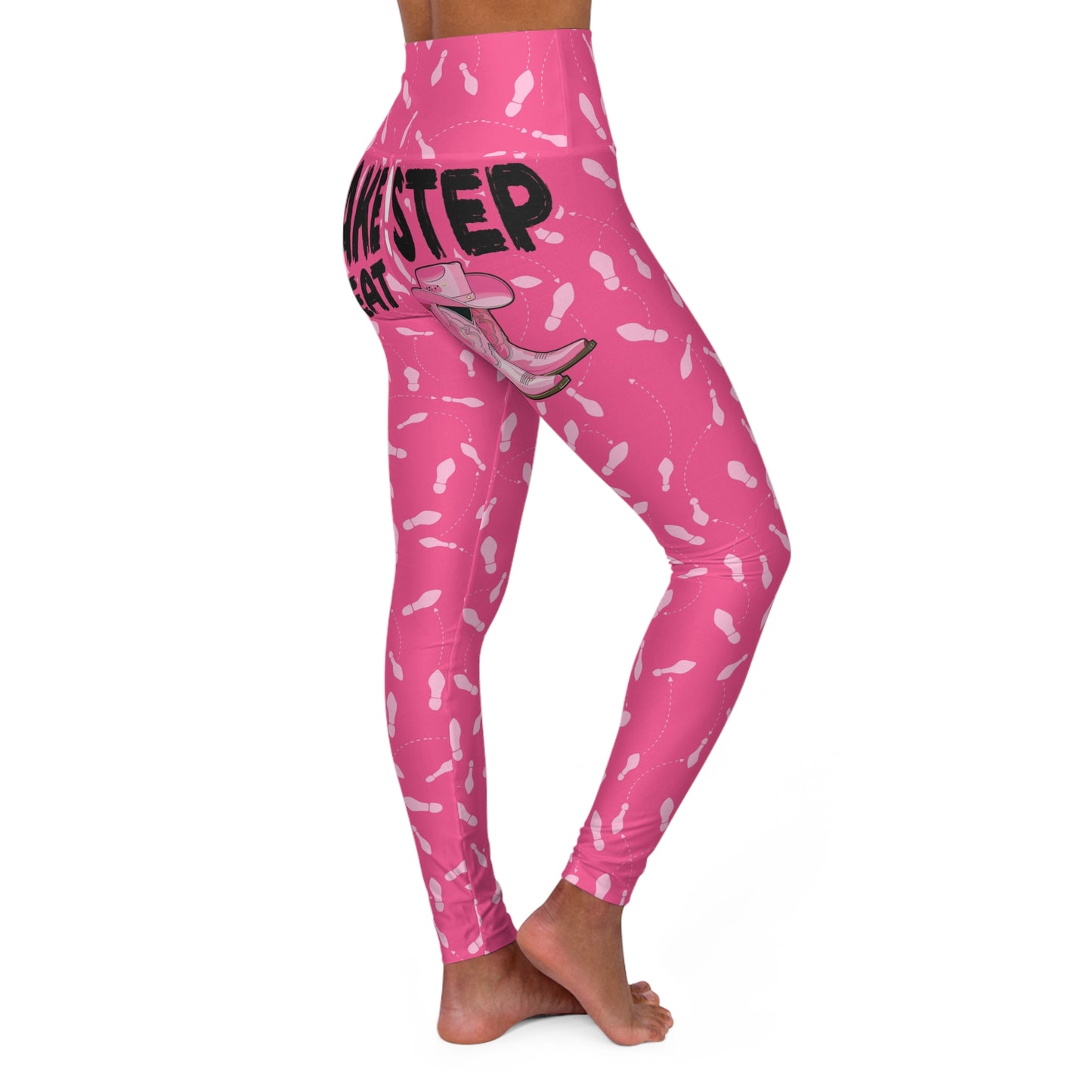 High Waisted Yoga Leggings - Shake, Step, Repeat - Fitness Apparel, Activewear, Workout Leggings, Gifts for Gym Lovers