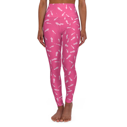 High Waisted Yoga Leggings - Shake, Step, Repeat - Fitness Apparel, Activewear, Workout Leggings, Gifts for Gym Lovers