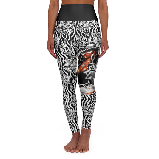 "Where Them Fans At?" Stylish High Waisted Yoga Leggings for Active Lifestyles, Fitness Leggings, Workout Pants, Trendy Athleisure Wear, Unique Gift for Her, Line Dancing