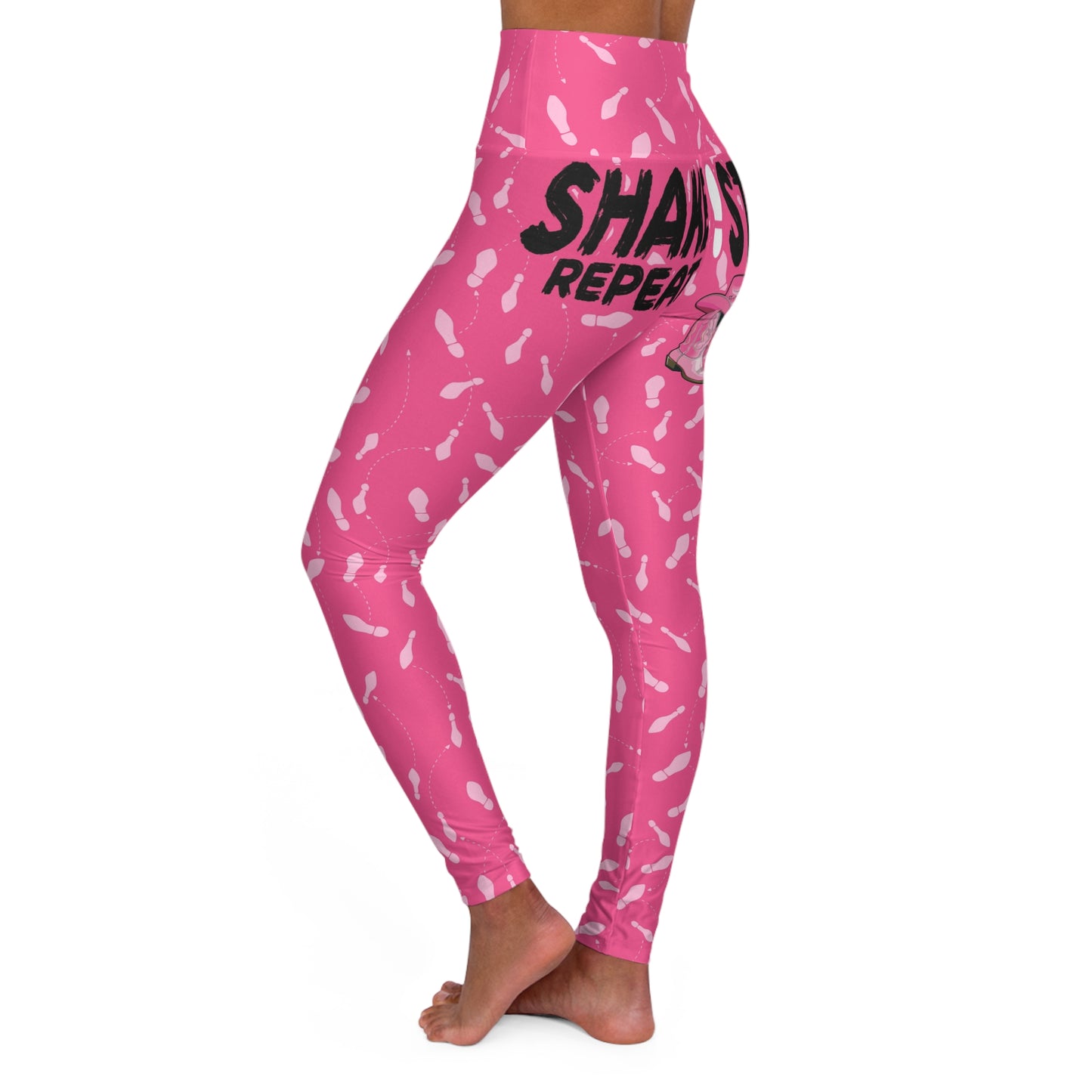 High Waisted Yoga Leggings - Shake, Step, Repeat - Fitness Apparel, Activewear, Workout Leggings, Gifts for Gym Lovers