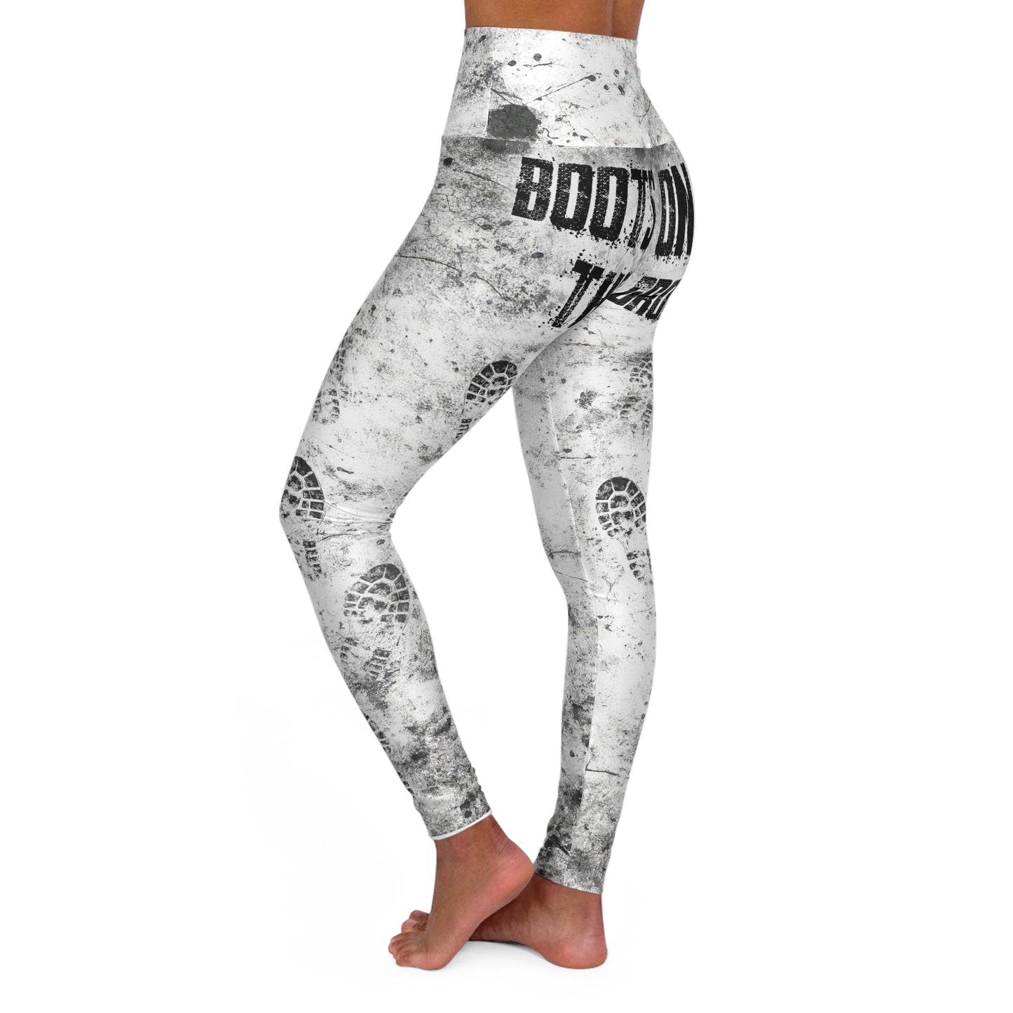 “Boots on the Ground” Pink High-Waist Yoga Leggings | Mafia Line Dancers