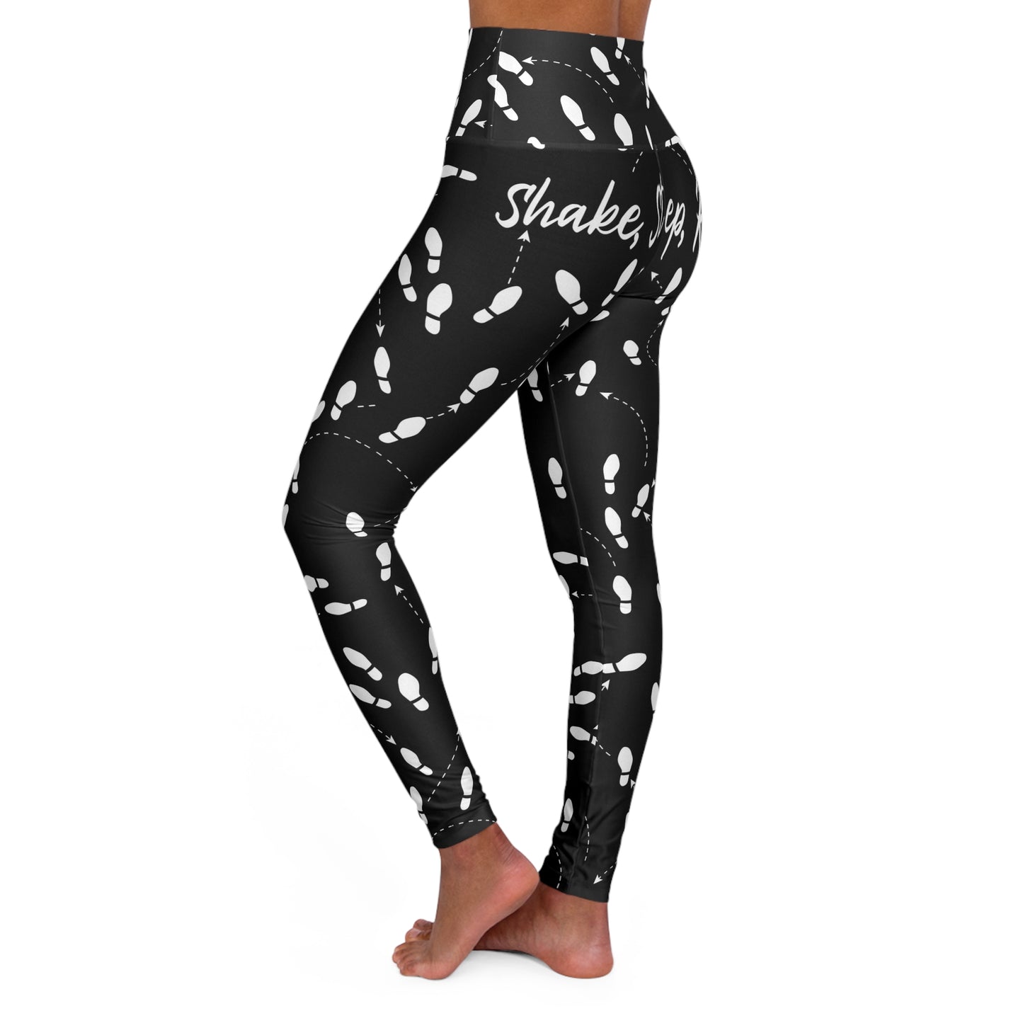 High Waisted Yoga Leggings with Dance Inspiration - Motivational Workout Bottoms, Fitness Fashion, Activewear, Perfect for Yoga, Gift