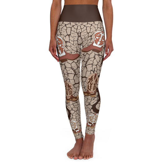 "Rodeo Stampede" Stylish High Waisted Yoga Leggings, Yoga Pants, Fitness Apparel, Workout Gear, Activewear, Trendy Athleisure