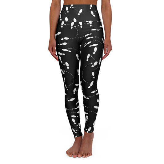 High Waisted Yoga Leggings with Dance Inspiration - Motivational Workout Bottoms, Fitness Fashion, Activewear, Perfect for Yoga, Gift