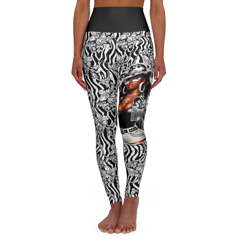 🎯"Where Them Fans At?" Women’s High-Rise Boho Active Leggings | Mafia Line Dancers