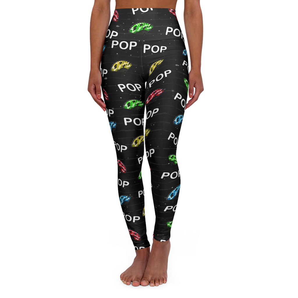 "Where Them Fans At?" Pop-Art High-Rise Leggings | Mafia Line Dancers