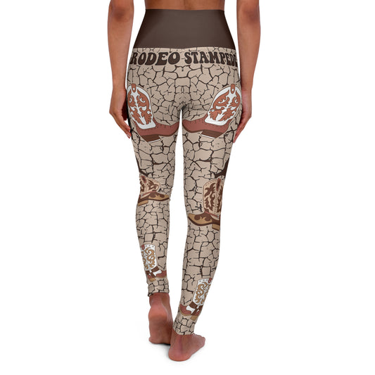 "Rodeo Stampede" Stylish High Waisted Yoga Leggings, Yoga Pants, Fitness Apparel, Workout Gear, Activewear, Trendy Athleisure