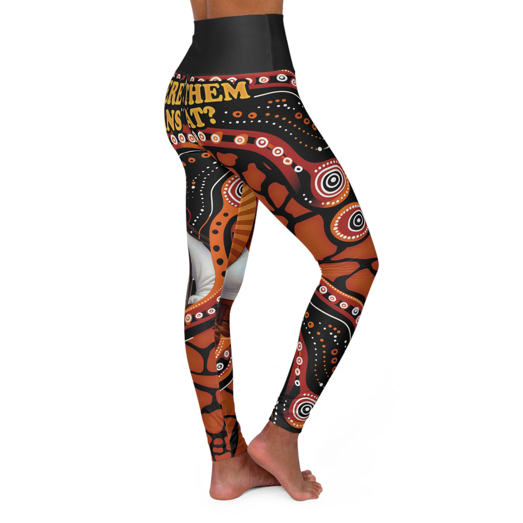 🎯"Where Them Fans At?" Bohemian High-Rise Dance Leggings | Mafia Line Dancers